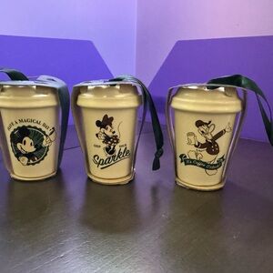 Rare Starbucks Disney Relive Mickey Mouse Ornament Set NWT